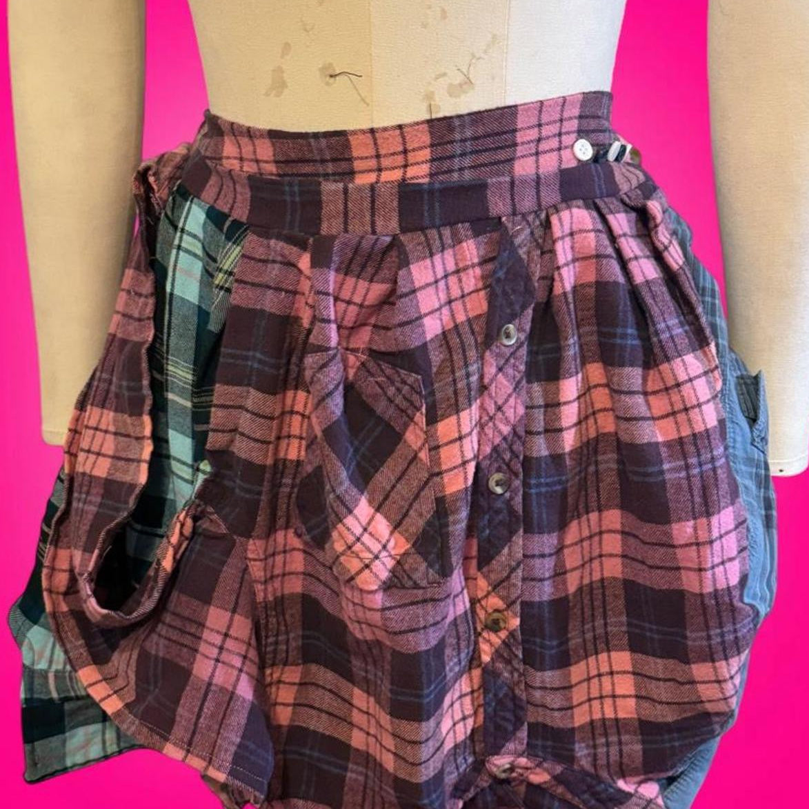 Flannel Rework Skirt